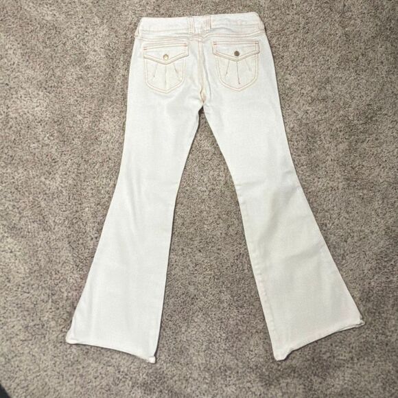 Y2K GAP Ultra Low Rise Stretch Jeans Women’s Size 4 Cream Low Waist - Picture 4 of 5